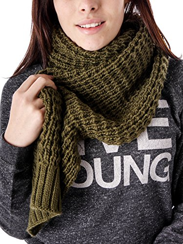 samaya WINTERSCHAL SCARF STRICKSCHAL GRÜN WEICH SCHMAL LANG GESTRICKT 149877 (one-size)