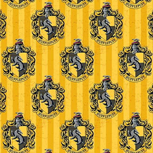 Stoff, Harry-Potter-Motiv, 100% Baumwolle VISF59 Harry Potter Hufflepuff Yellow