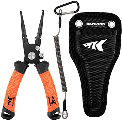 KastKing Speed Demon Pro Fishing Pliers, Split Ring Nose, 7.5 inch