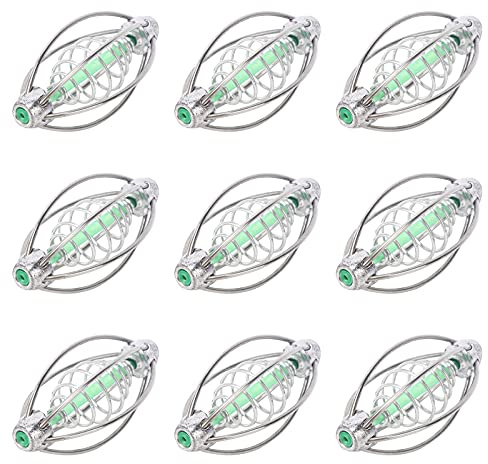 Feeders Mangiatoie per Gabbie Pesca, Lanciatore di Esche, Alimentatore in Linea e a Sgancio Rapido, Trappola per Esche Portatile, Strumenti Pesca 9 Pezzi