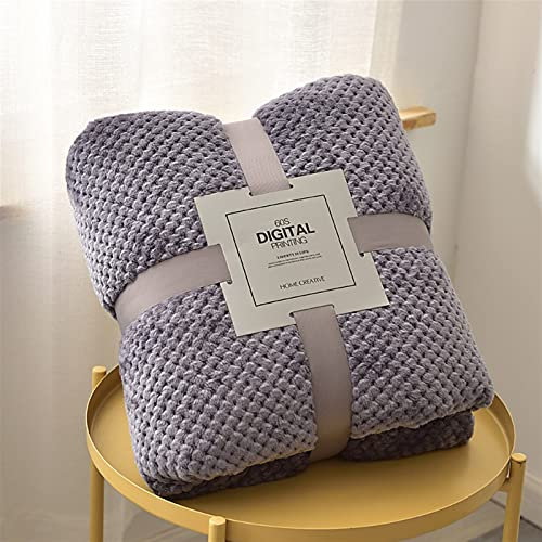 BESTORI Strickdecke Kuschelig Sofadecke Wohndecke Boho Style Gewebte Decke Lila 100×150cm