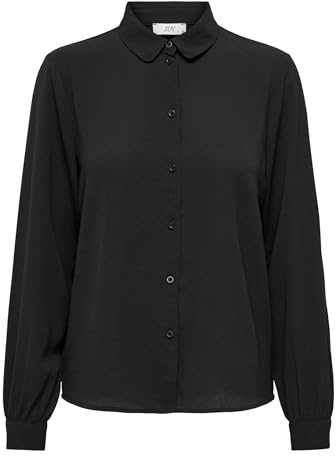 JDY Dam JDYBROOKE L/S skjorta WVN NOOS blus, svart, 34