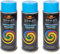 VE-INDUSTRIES Lackspray nach RAL 3er Sparpack Spraydose 400ml Buntlack für Holz, Metall (5015 Himmelblau)