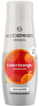SodaStream Sirup Cola + Orange ohne Zucker, 1x Flasche ergibt 9 Liter Fertiggetränk, Sekundenschnell zubereitet und immer frisch, 440 ml
