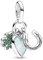 PANDORA Moments Vierblättriges Kleeblatt, Herz und Hufeisen Dreifacher Charm-Anhänger aus Sterling Silber, Kristallen, Zirkonia, Kompatibel Moments Armbändern, 792755C01