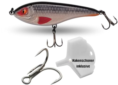 Elbfang® Wobbler Jerkbait / 90mm / 21 Gramm/Kunstköder Set Hecht Zander Raubfisch Angelköder zum Angeln