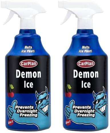 CarPlan Demon Ice, Ice Preventer and De-Icer and 1 Litre (Pack of 2)