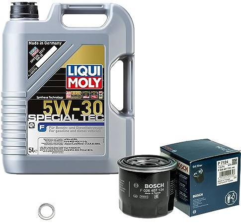Inspektionspaket Wartungspaket Filterset mit 5 L Motoröl Special Tec F 5W-30, Ölfilter, Dichtring