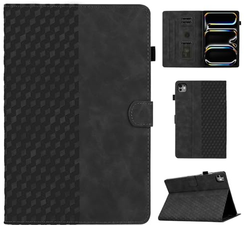 CASAFUNY Case for iPad Pro 13 Inch Case M4 2024 (7th Gen) Protective Tablet Case Multi-Angle Stand Shockproof Cover for iPad Pro 13 Inch 2024 7th Generation, Black