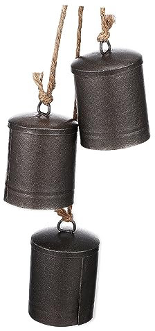 Anneome 1satz Vintage Weihnachtsglocken Rustikale Hängende Glocken Mit Seil Lauter Vielseitig Einsetzbar Für Weihnachtsdeko Kränze Und Hochzeiten Robuste Eisenkonstruktion Einzigartige