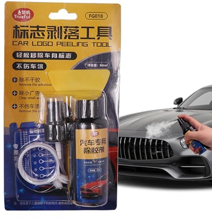 Fukamou Autoaufkleber-Entferner,Sprühset Filmschaber - Autofolienschaber Entfernt Etikettenkleber, Logo-Emblem Für- Auto-Stoßfänger, Haifischflossen-Antenne, Metallaufkleber