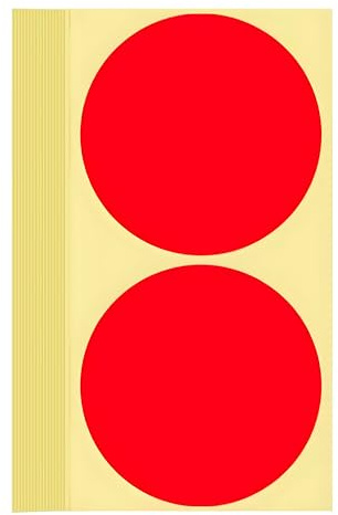 60 Stück Klebepunkte Aufkleber 100 mm Runde Punktaufkleber Farbkodierun Etiketten selbstklebende Markierungspunkte zum Beschriften und Basteln Red Stickers Round Color Coding Labels (Rot 10 cm)