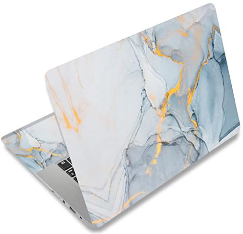 icolor Laptop Skin Aufkleber Folie Cover Vinyl Aufkleber für 13 13,3 14 15 15,4 15,6 Zoll Notebook Schutzfolien Laptop Selbstklebend Kunst Dekorative Aufkleber Schutzhülle (Grauer Marmor)