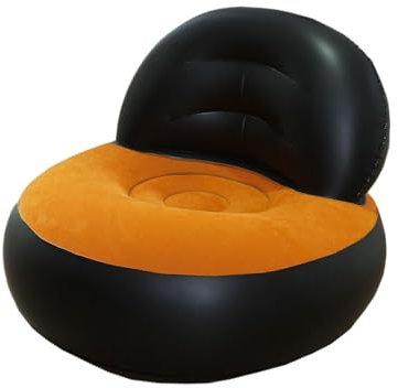 LearnLyrics Aufblasbare Liege, aufblasbarer Stuhl – Aufblasbare Liege für Terrasse | Luftsofa, Campingmöbel, zusammenklappbares Faultiersofa für Wohnzimmer, Schlafzimmer, Leseraum