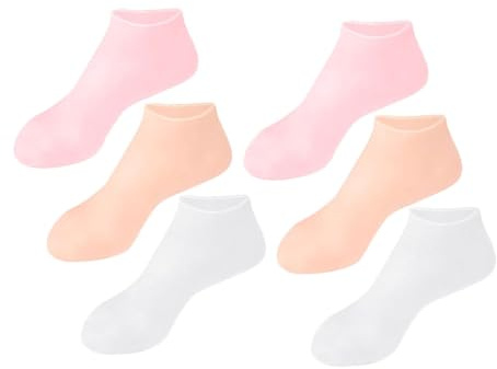 LRXIYODE 1paar Silikon-socken Für Trockene Rissige Füße Elastische Wasserdichte Fußmasken Zur Feuchtigkeitspflege Passend Für Fußgrößen Farben Hautfarbe