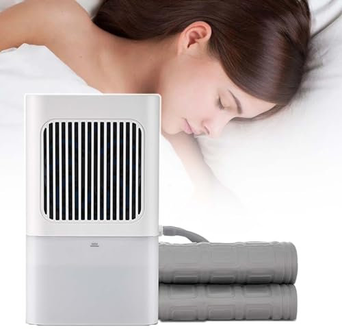 HCAUYNN CubrecolchóN con RefrigeracióN por Agua De 6 W, Ventilador EléCtrico De Aire Acondicionado, Enfriador Evaporativo para ColchóN, para Dormitorio, Picnic, Camping Y Oficina.,Double
