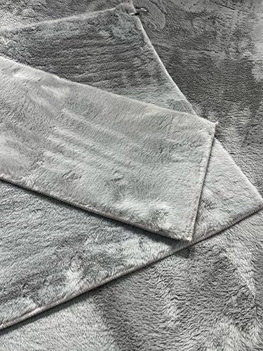METTMANN PROFESSIONNEL Lot de 6 Tapis de Sol en Fausse Fourrure - Antidérapants, Doux, Multitailles - pour Caravane, Camping, Intérieur Maison - Gris - 100% Polyester