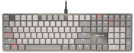 Cherry Teclado mecánico de perfil bajo KC 500 MX LP | Diseño delgado | Iluminación blanca | Tapas de teclas PBT nuevos interruptores MX LP 2.0