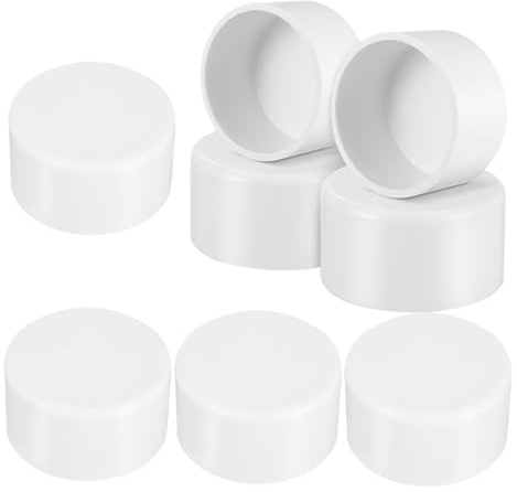 Tapón de Extremo de Pvc Blanco 8 Piezas para Tuberías