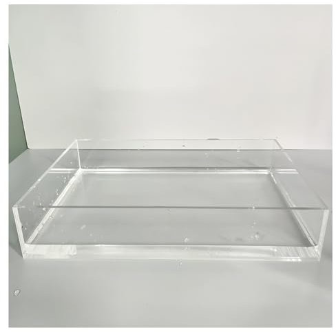 Plateau de service en acrylique, Plateau de présentation for accessoires de photographie en acrylique, réservoir d'eau peu profond de 5 mm d'épaisseur, plusieurs tailles disponibles(60x40x6cm/24x16x2i