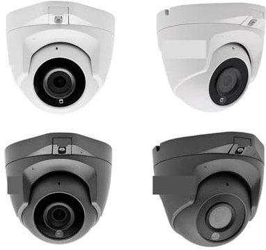 VEKELETE Telecamera IP Poe da 5 MP, Mini Dome for Interni, videosorveglianza, Audio, Microfono Integrato, Telecamera CCTV H.265 IR 30 M(5mp Gray Camera)