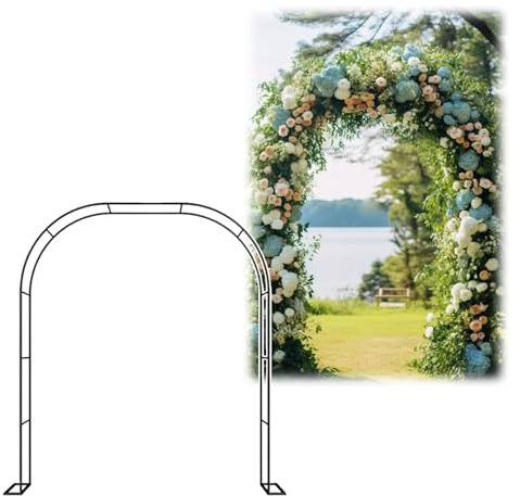 Arche de jardin en métal durable pour lumières et fêtes - Résistante aux intempéries - Pour plantes grimpantes et fleurs - Support solide (l 180 x H 220 cm)