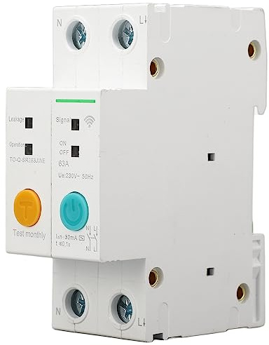 Interruttore WiFi GearWell, Interruttore intelligente 2P 63A, interruttore di protezione per perdite 30MA, Timing Remote Control MCB, protezione elettrica 230V, per il domestico