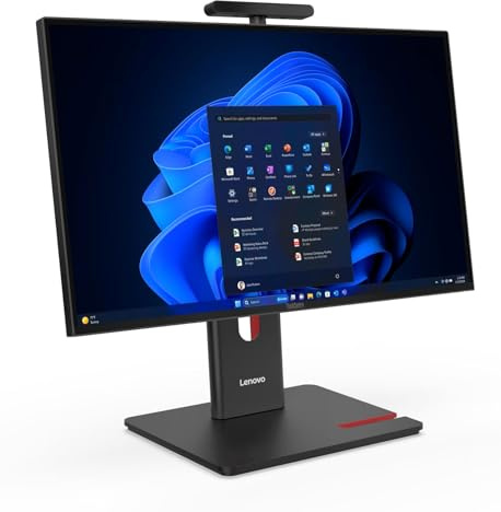 Lenovo ThinkCentre M90a Gen 6 AIO w/Ultra 7, 64GB DDR5, 1TB SSD, Wi-Fi 7 | 24″ 120Hz Touchscreen, Intel Core Ultra 7 265 vPro Processor, USB Mouse and Keyboard, UltraFlex Stand, and Windows 11 Pro