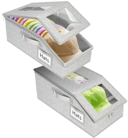 Tianeri Organizer per cappelli da baseball, impilabile, grande supporto per mensole, cassettiere, armadi, scrivanie, casa, ufficio, appartamento, camera da letto, dormitorio