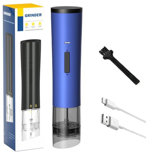 sale elettrico, macinapepe ricaricabile | Mulino per cereali di pepe con ricarica USB,Macinino elettrico per sale e, batteria integrata da 1200mAh adatta per, co