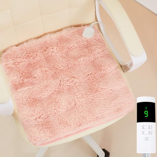 Sitzheizung Bürostuhl, Weiche, Beheizbare Sitzbezüge mit 9 Temperaturstufen, Sitzheizung für Büro, Zuhause und Outdoor(Pink)