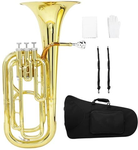 Bb Euphonium Euphonium Bb 3 Schlüssel Vertikales Tenorhorn Bariton Messing Musikinstrumente Mit Kofferhandschuhen