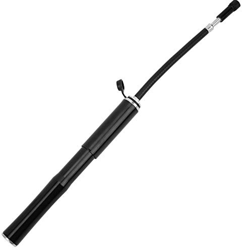RASTKY Mini Gonfleur de Pneus, Pompe à Air en Alliage D'aluminium, Pompe à Cadre Portable pour Utilisation d'urgence pour Vannes Presta Schrader (Black)