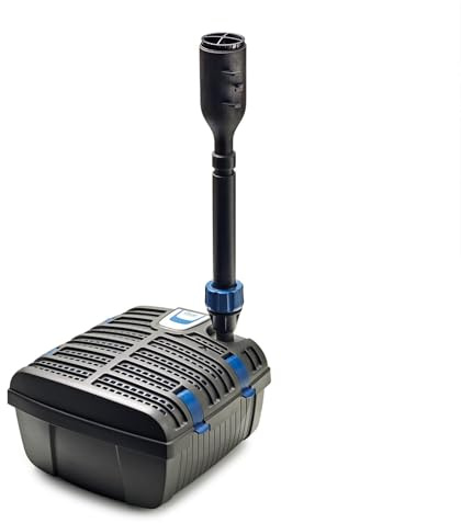 Oase Filtral UVC 1500 Filtre de bassin tout-en-un avec fontaine – Filtre submersible et pompe, clarificateur UVC 5 W, 750 LPH, pour bassins jusqu'à 1500 L