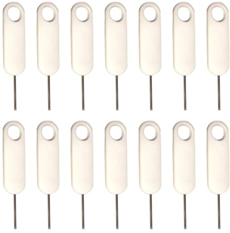 Lurrose Lot de 20 Extracteurs de Carte Sim en Métal Inoxydable, Aiguilles D'extraction pour Smartphones Universels, Outil D'éjection Précis et Solide, Accessoires pour Entretien