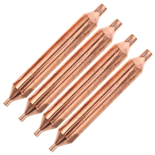 TOMETURE Lot de 4 Filtres Frigo en Cuivre pour Réfrigérateur et Congélateur, Accessoire de Réparation Haute Efficacité Installation Facile