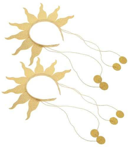 CRAFTHROU Eleganter Goldener Sonnen Haarreif im Angel Crown Stil mit Sicherem Sitz und Dauerhaftem Komfort als Göttinnen Stirnband für Griechische Göttin Cosplay und Halloween