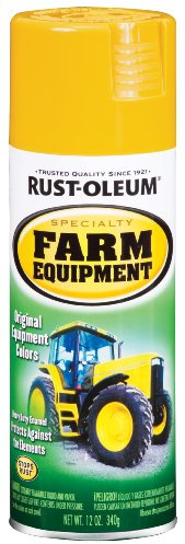 Rust-Oleum 7449830 Specialty Farm Equipment Spray Paint, 12 oz, Caterpillar Yellow