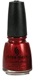 China Glaze Nail Lacquer with Hardner 3D Glitter Effect ruby Pumps, 1er Pack (1 x 14 ml)