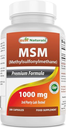Best Naturals MSM 1000 mg 180 Capsules - Promotes Healthy Joint Function*