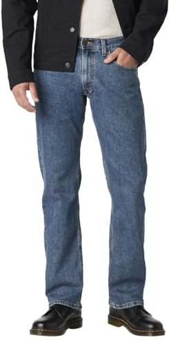 Levi Strauss Signature Gold Men's Relaxed Fit Flex Jeans (Available in Big & Tall), Medium Indigo-Waterless, 29W x 30L
