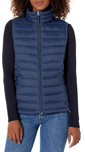 Amazon Essentials Lightweight Water-resistant Packable Puffer Vest, Abrigo Mujer, Azul (navy), XX-Large