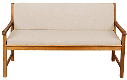 Gutekissen® Bankauflage Terrassen-Rasenbank oder Schaukel Gartenmöbel FK5 (110x40x50, Cremig)