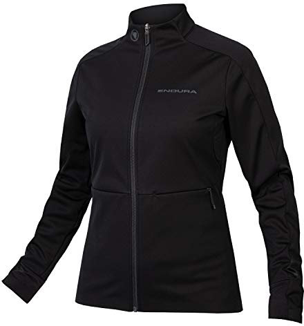 Endura Windchill Damen Fahrradjacke II – wasserdichte Einsätze & Wärmeschutz, Schwarz, Größe L