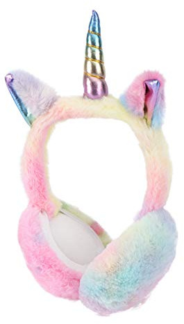 SOIMISS Women Girls Earmuff Plush Unicorn Ear Muffs Winter Cartoon Warmers Ear Shield