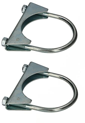 KOTARBAU® 2er Set Bügelschelle 73mm Auspuffschelle Rohrschelle Rohrbügelschelle U-Bolzen für Montage von Antennen Rohren Masten Universalschelle für Rohrverbindungen