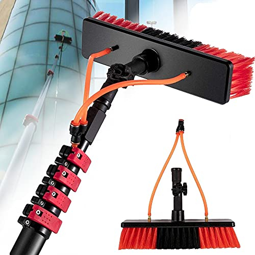 Spazzolone Per Fotovoltaico,Spazzola Per La Pulizia Delle Finestre,Spazzola Telescopica Acqua Pulita,Kit Spazzola Per Vetri,Per La Finestra Pulizia Auto Del Vetro Pannello Solare Cleaning,10.8M/36FT