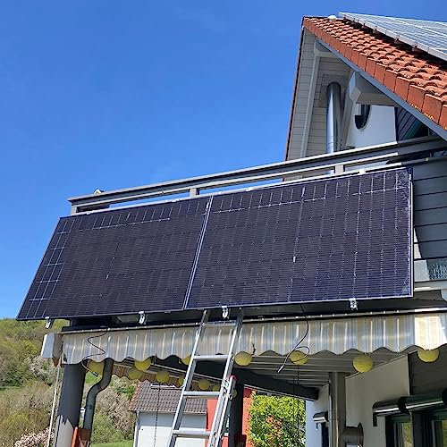 2 x Halterung-Set für zwei Solarpanele mit Aufständerung bis 40° (Balkonkraftwerk)