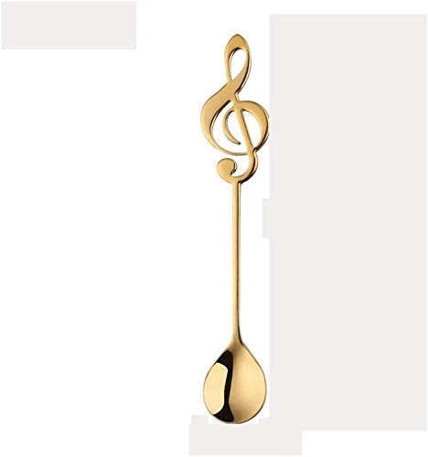 Löffel-Set, Geschirrlöffel für das Restaurant zu Hause, Musiknotenlöffel, Teelöffel, bunter Dessertlöffel (SGG)