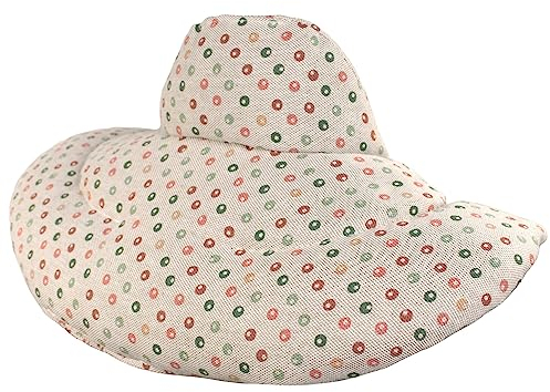 Cojín cervical térmico con cuello. Algodón biológico de lunares Almohada térmica cervical con semillas de grosella. Saco caliente y frio con semillas. Cojín de nuca